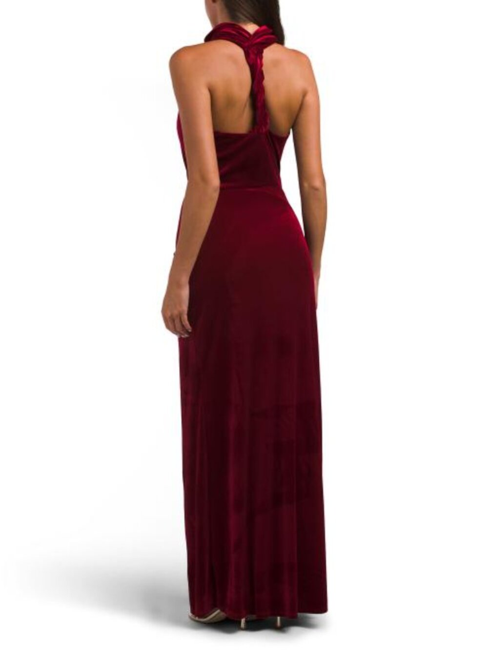 TAYLOR Velvet Cowl Neck Fit And Flare Dress - Picture 2 of 5